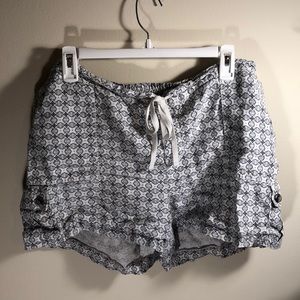 CASLON blue and white diamond  cotton shorts